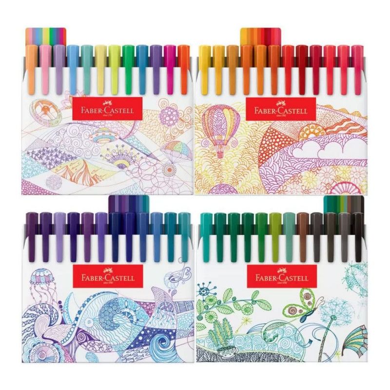 CANETA HIDROCOR 0.4 FINE PEN 48 CORES FABER-CASTELL - REF. FPB/ES48 - 1 UNIDADE