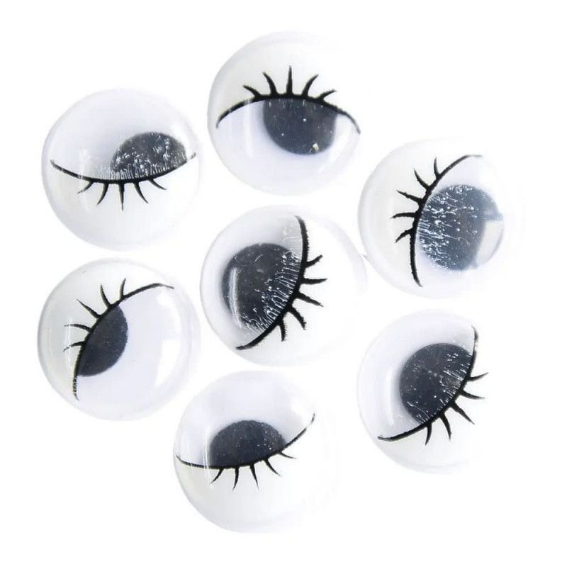 OLHINHOS 15MM ARTICULADOS COM CILIOS KIT - REF. CE-15/529706 - PACOTE COM 1000 UNIDADES