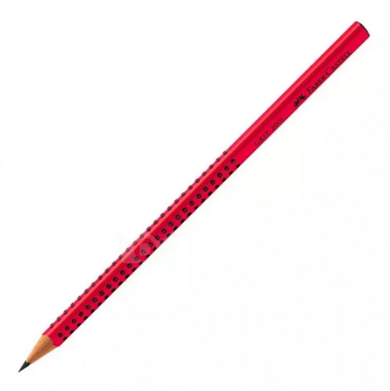 LAPIS PRETO N.2 ECO GRIP CEREJA FABER-CASTELL - REF. 2001BCER - CAIXA COM 12 UNIDADES