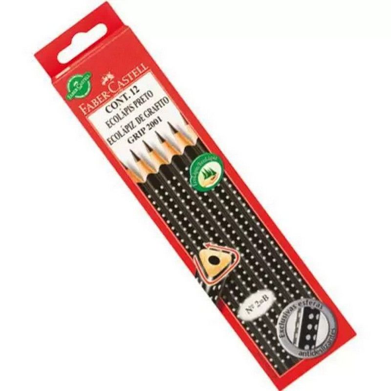 LAPIS PRETO N.2 ECO GRIP FABER-CASTELL - REF. 2001BPR - PACOTE COM 6 CAIXAS