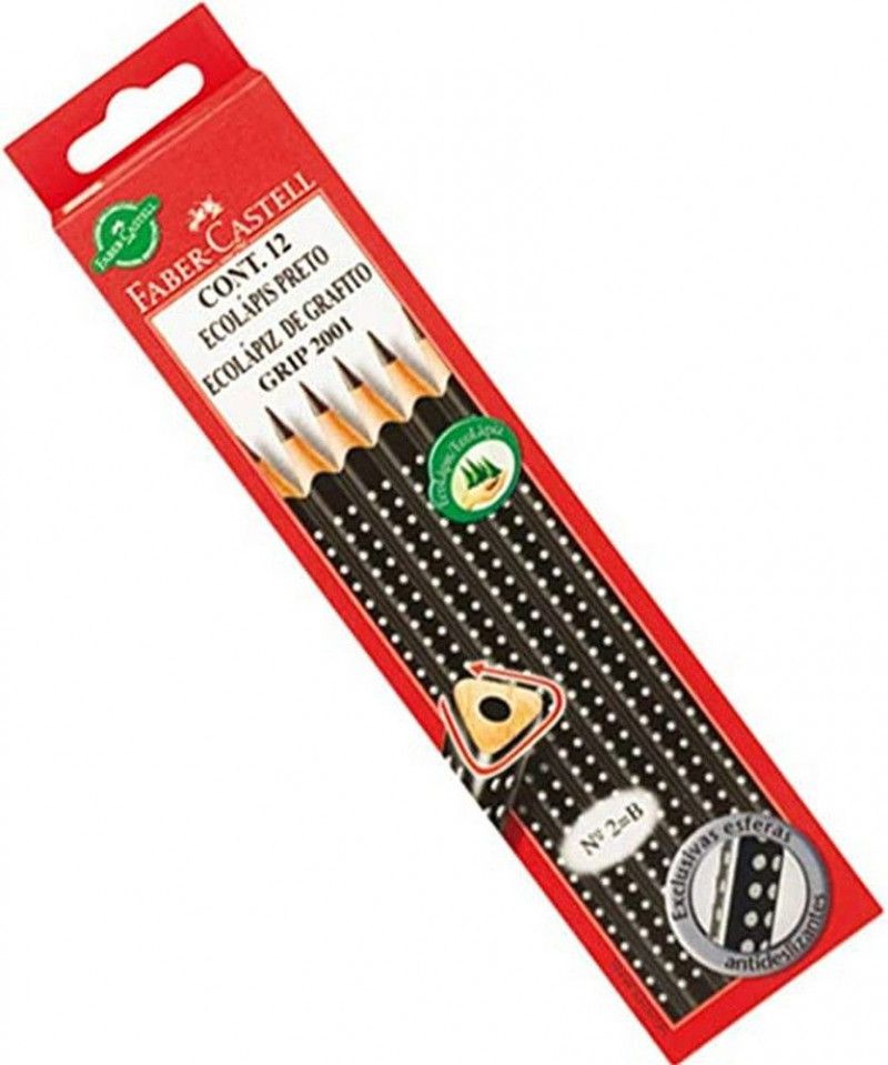 LAPIS PRETO N.2 ECO GRIP FABER-CASTELL - REF. 2001BPR - CAIXA COM 12 UNIDADES