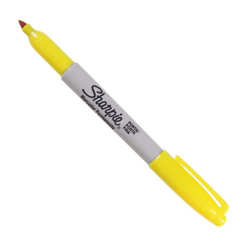 PINCEL MARCADOR PERMANENTE FINO AMARELO SHARPIE - REF. 1812785 - CAIXA COM 6 UNIDADES