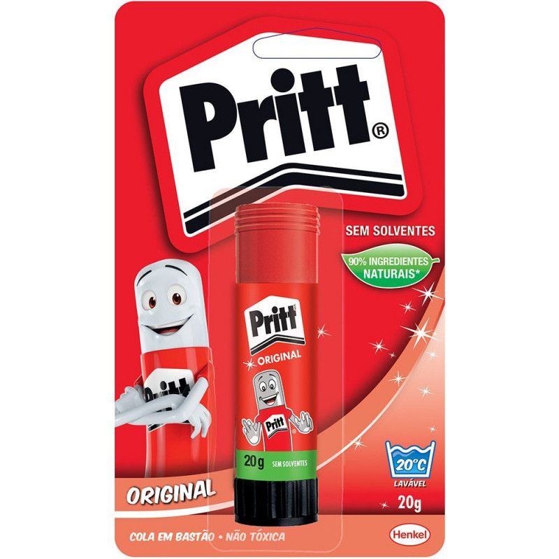 COLA BASTAO 20G PRITT CARTELA - UN COM 1 UN