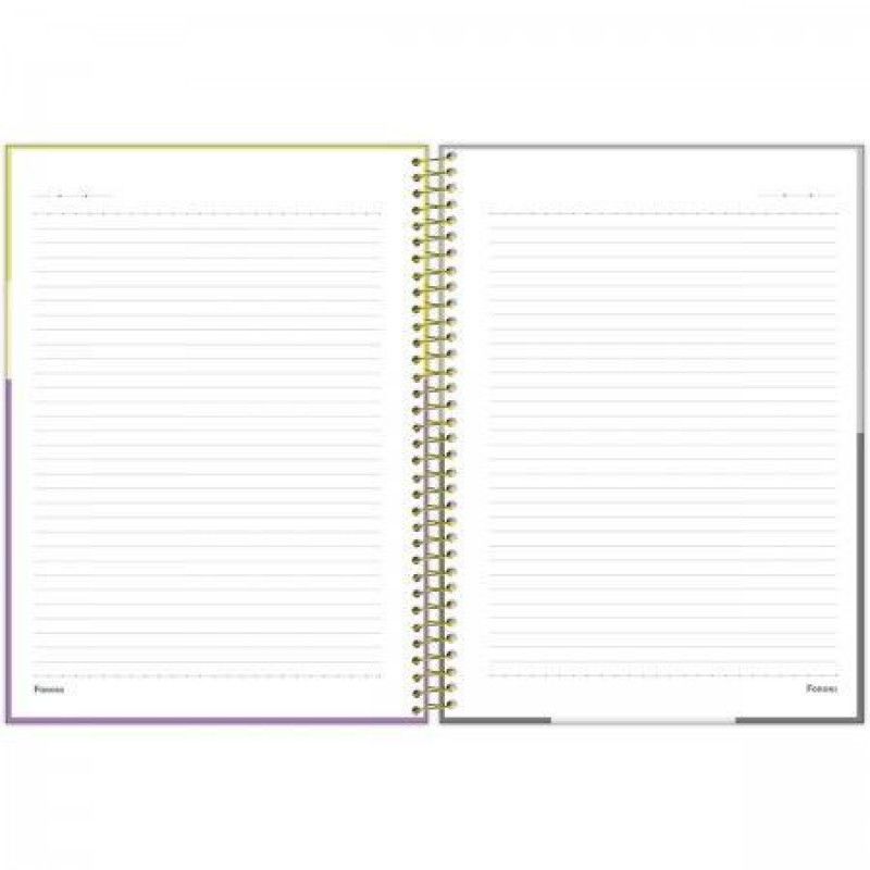 CADERNO 10 MATERIAS CAPA DURA 160 FOLHAS SHINE FORONI - REF. 6601 - PACOTE COM 4 UNIDADES
