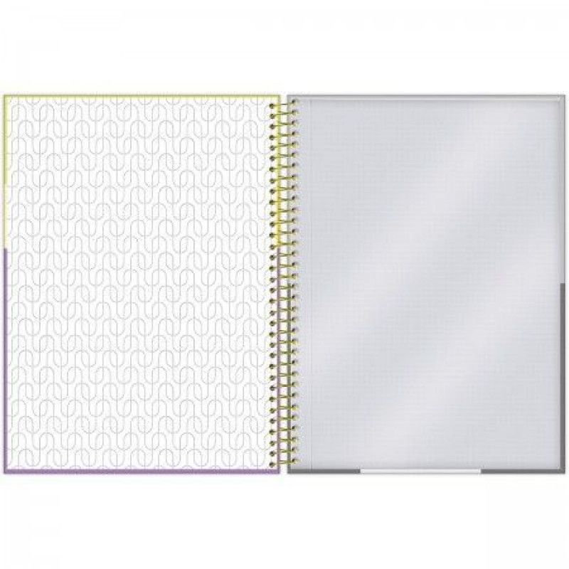 CADERNO 10 MATERIAS CAPA DURA 160 FOLHAS SHINE FORONI - REF. 6601 - PACOTE COM 4 UNIDADES