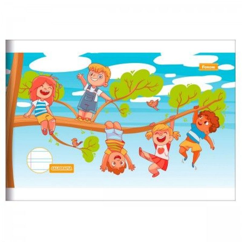 CADERNO CALIGRAFIA 40 FOLHAS PEQUENO FORONI - REF. 6068 - PACOTE COM 20 UNIDADES