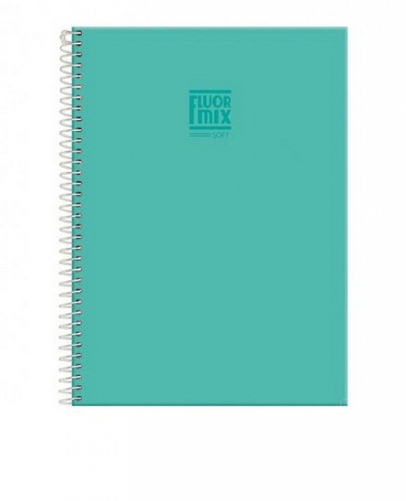 CADERNETA 96 FOLHAS ESPIRAL CAPA DURA FLUOR MIX FORONI - REF. 6262 - CAIXA COM 8 UNIDADES