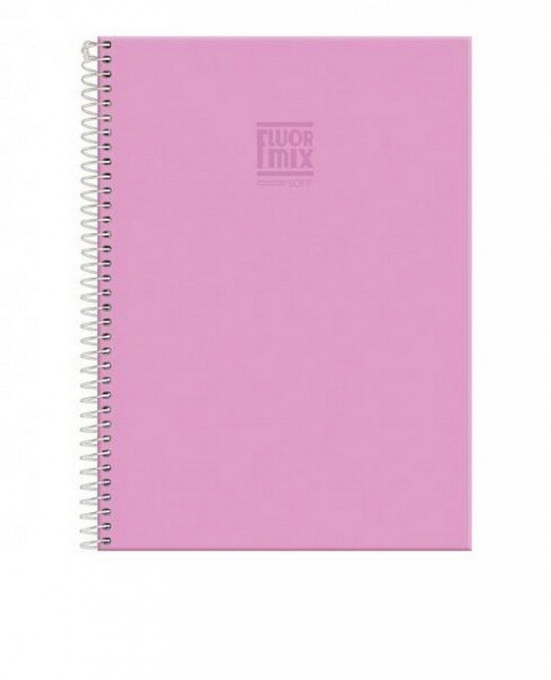 CADERNETA 96 FOLHAS ESPIRAL CAPA DURA FLUOR MIX FORONI - REF. 6262 - CAIXA COM 8 UNIDADES