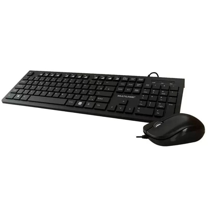 TECLADO E MOUSE COMBO COM FIO MULTILASER - REF. TC240 - 1 UNIDADE
