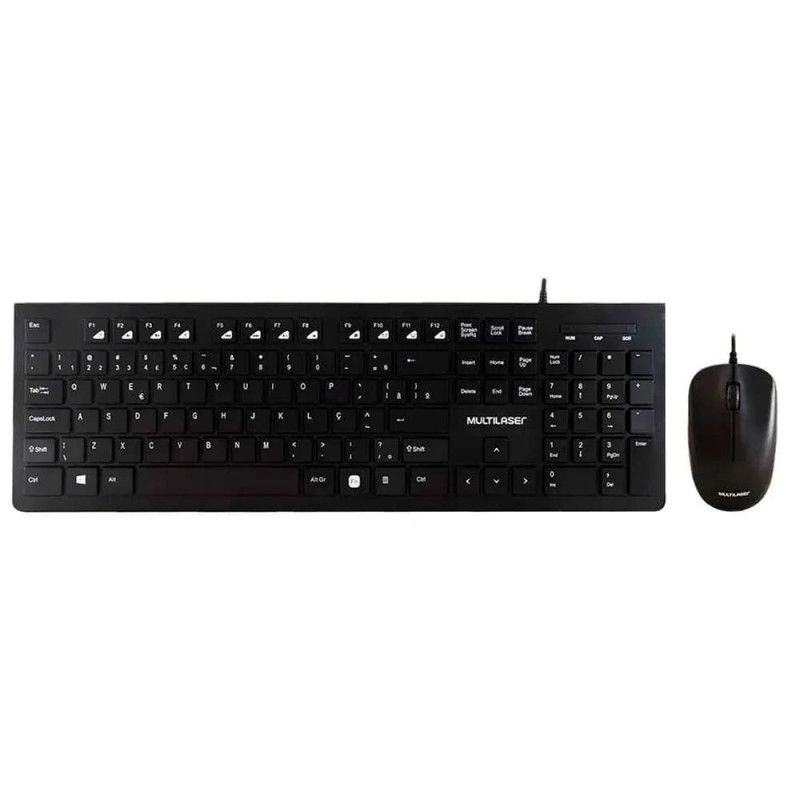 TECLADO E MOUSE COMBO COM FIO MULTILASER - REF. TC240 - 1 UNIDADE