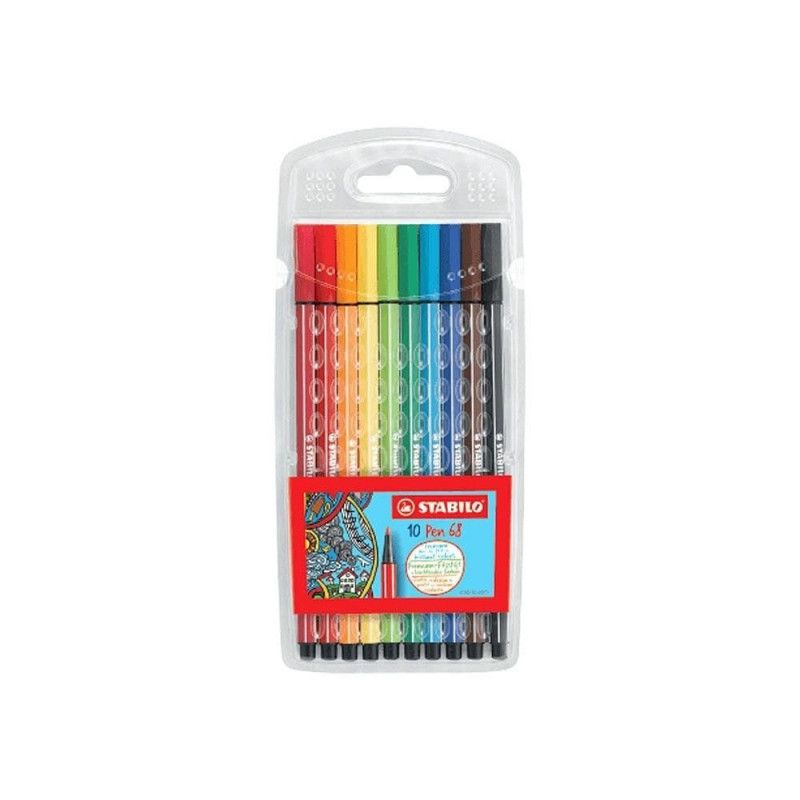 CANETA HIDROGRAFICA 1.0 STABILO COM 10 SORTIDO STABILO - REF. 68/10 - 1 UNIDADE