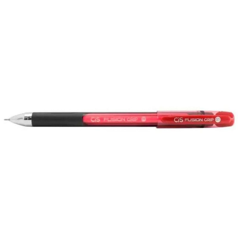 CANETA ESFEROGRAFICA 0.7 FUSION GRIP VERMELHO CIS - REF. 57.6000 - CAIXA COM 12 UNIDADES