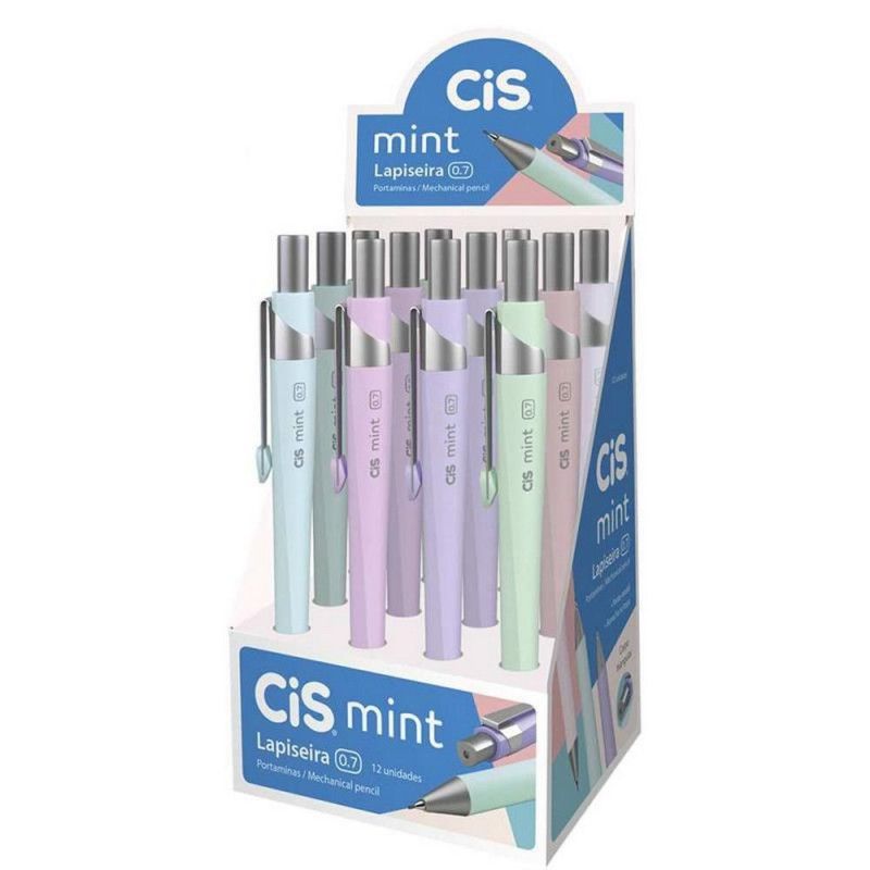 LAPISEIRA 0.7 MINT SORTIDO PASTEL CIS  - REF. 7846 - CAIXA COM 12 UNIDADES