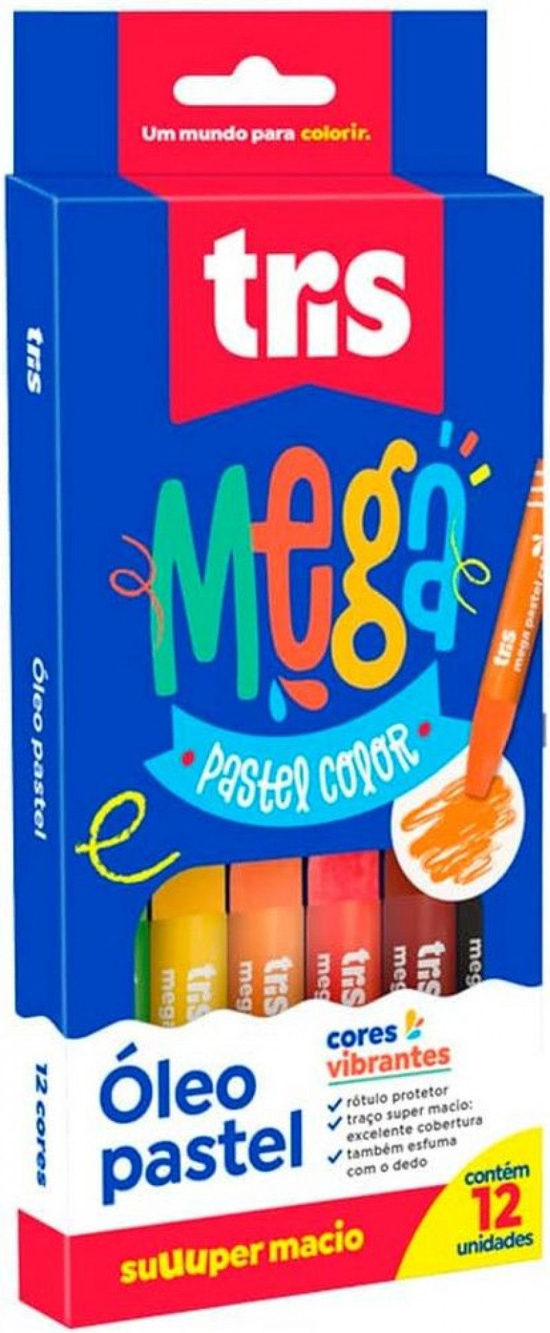 GIZ PASTEL 12 CORES TRIS - REF. 686684 - 1 UNIDADE
