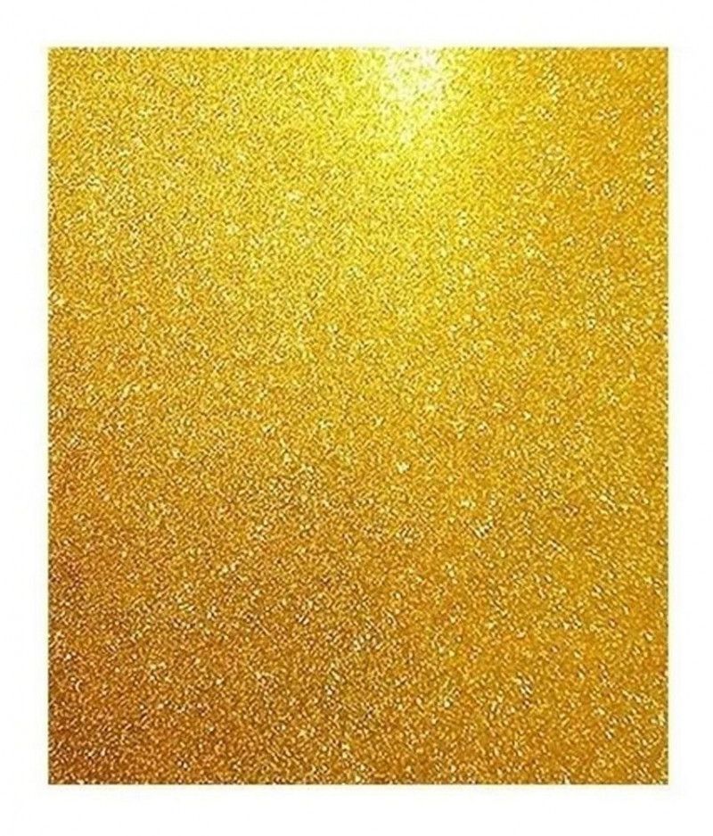 PLACA EVA 60X40 GLITER DOURADO - REF. J06 - PACOTE COM 5 UNIDADES