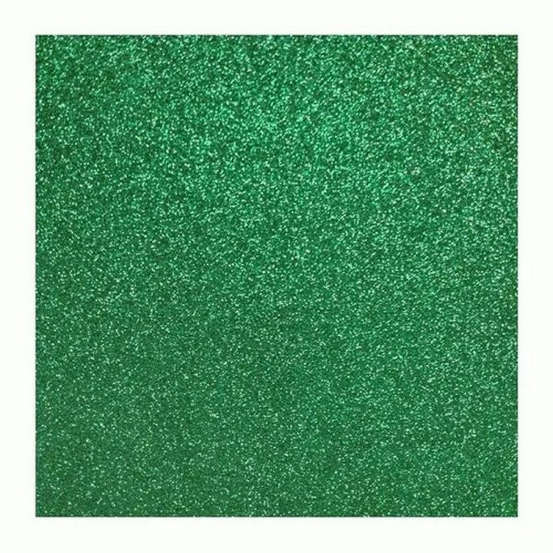 PLACA EVA 60X40 GLITER VERDE - REF. J09 - PACOTE COM 5 UNIDADES