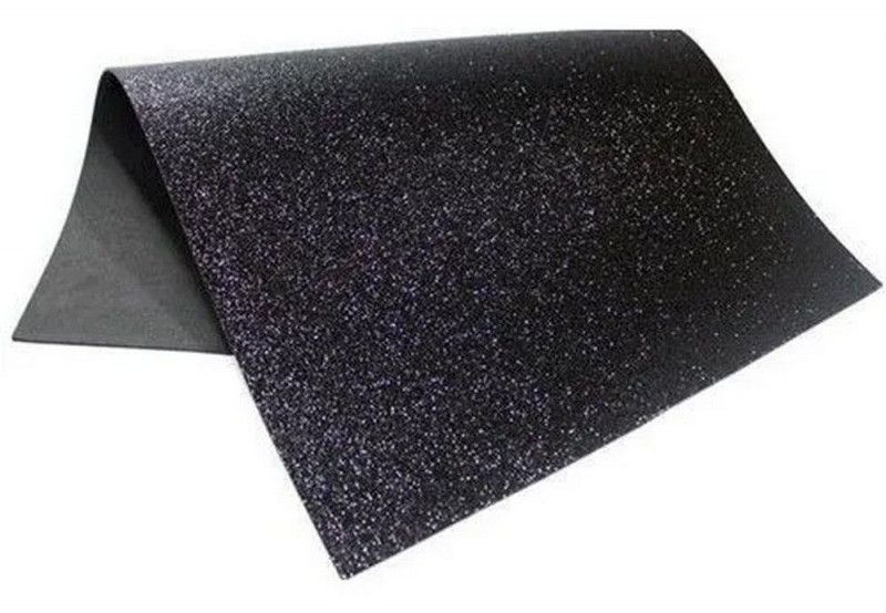 PLACA EVA 60X40 GLITER PRETO - REF. J14 - PACOTE COM 5 UNIDADES