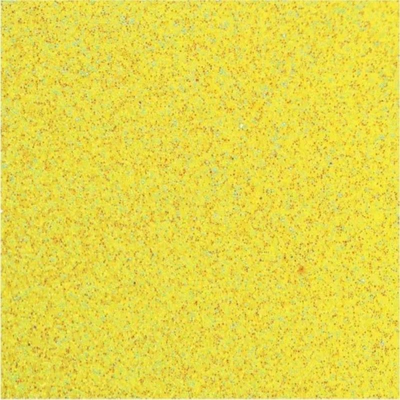 PLACA EVA 60X40 GLITER AMARELO  - REF. J16 - PACOTE COM 5 UNIDADES
