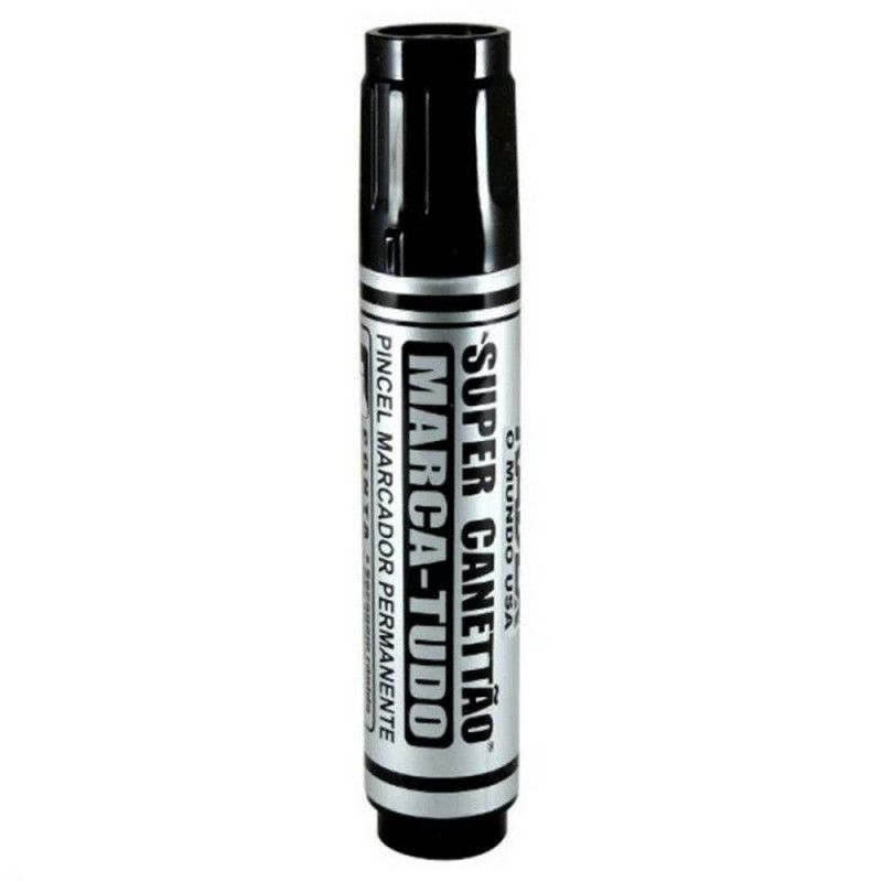 PINCEL MARCADOR PERMANENTE SUPER CANETAO PRETO - REF. 2880 - CAIXA COM 6 UNIDADES