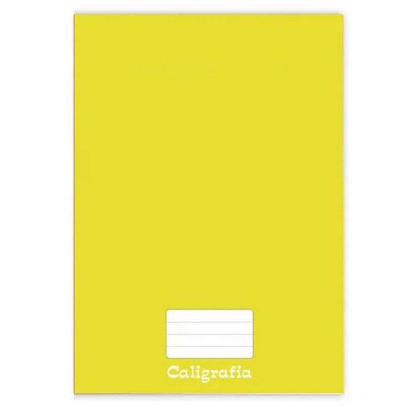 CADERNO CALIGRAFIA CAPA DURA 48 FOLHAS BROCHURAO AMARELO - REF. 2118 - PACOTE COM 5 UNIDADES