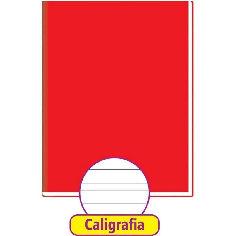 CADERNO CALIGRAFIA CAPA DURA 48 FOLHAS BROCHURAO VERMELHO - REF. 2117 - PACOTE COM 5 UNIDADES