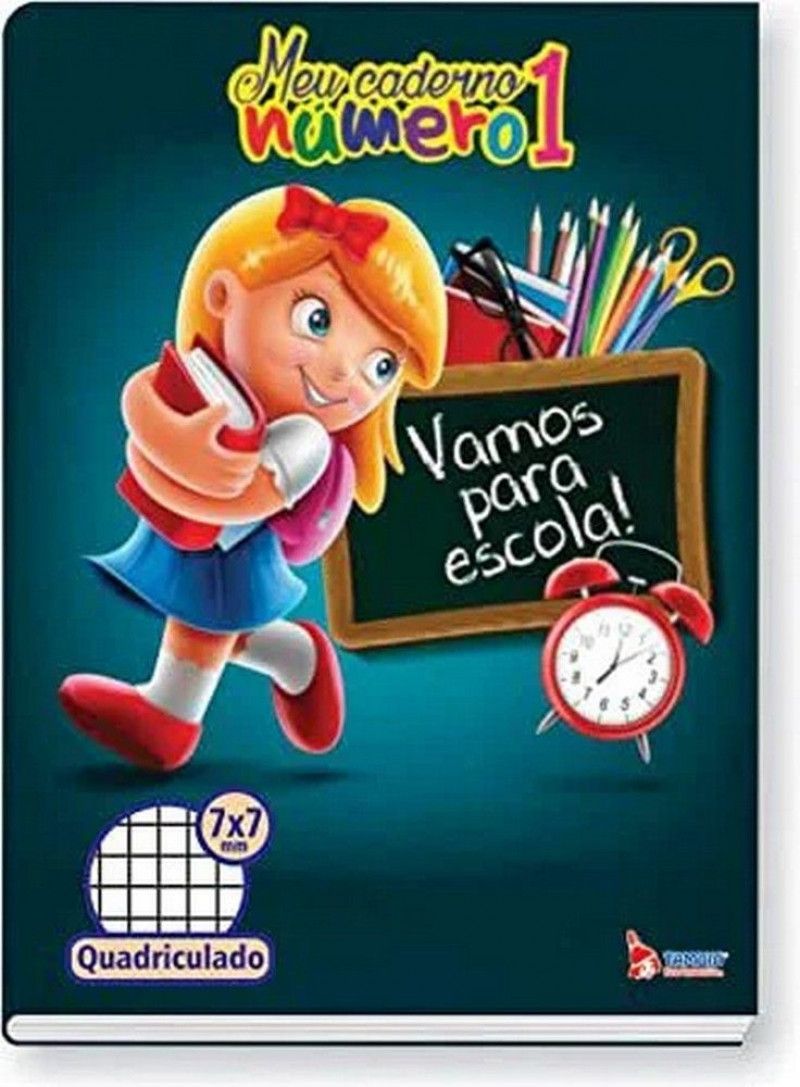 CADERNO QUADRICULADO 0.7X0.7 CAPA DURA 40 FOLHAS NUMERO 1 BROCHURA - REF. 2108 - CAIXA COM 5 UNIDADES