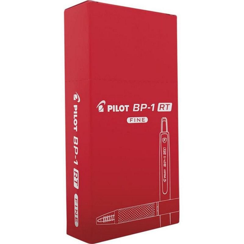 CANETA ESFEROGRAFICA 0.7 RETRATIL FINE BP-1RT-F VERMELHO - REF. BP-1RT-F - CAIXA COM 12 UNIDADES