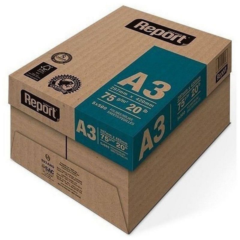 PAPEL SULFITE A3 REPORT - CAIXA COM 5 PACOTES