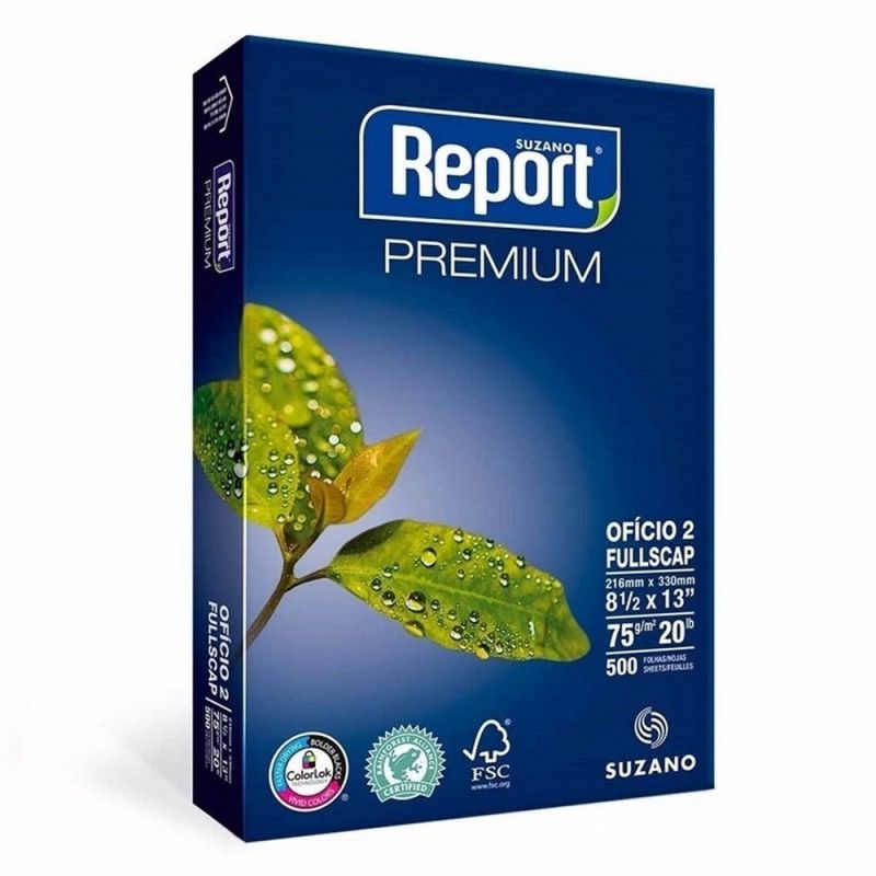 PAPEL SULFITE OFICIO 2 75G COM 500 FOLHAS REPORT - 1 UNIDADE