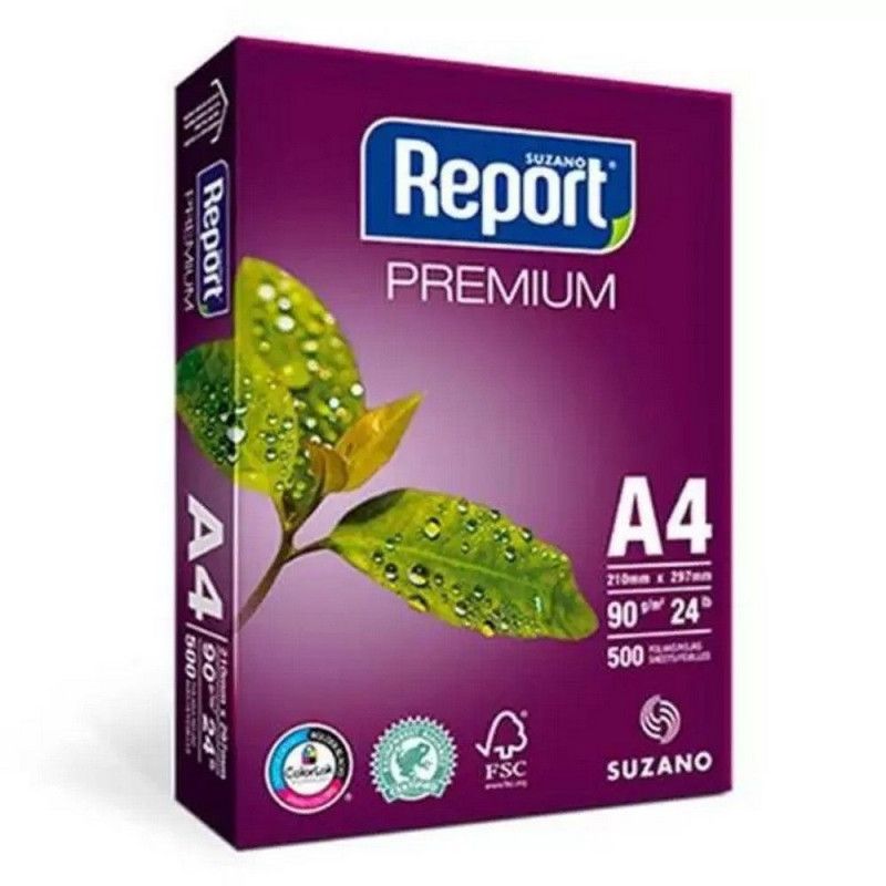 PAPEL SULFITE A4 90G PREMIUM REPORT - 1 PACOTE