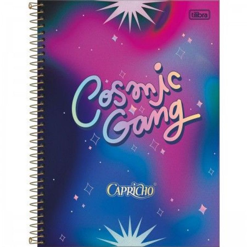 CADERNO 10 MATERIAS CAPA DURA 160 FOLHAS CAPRICHO TILIBRA - REF. 30846 - PACOTE COM 4 UNIDADES
