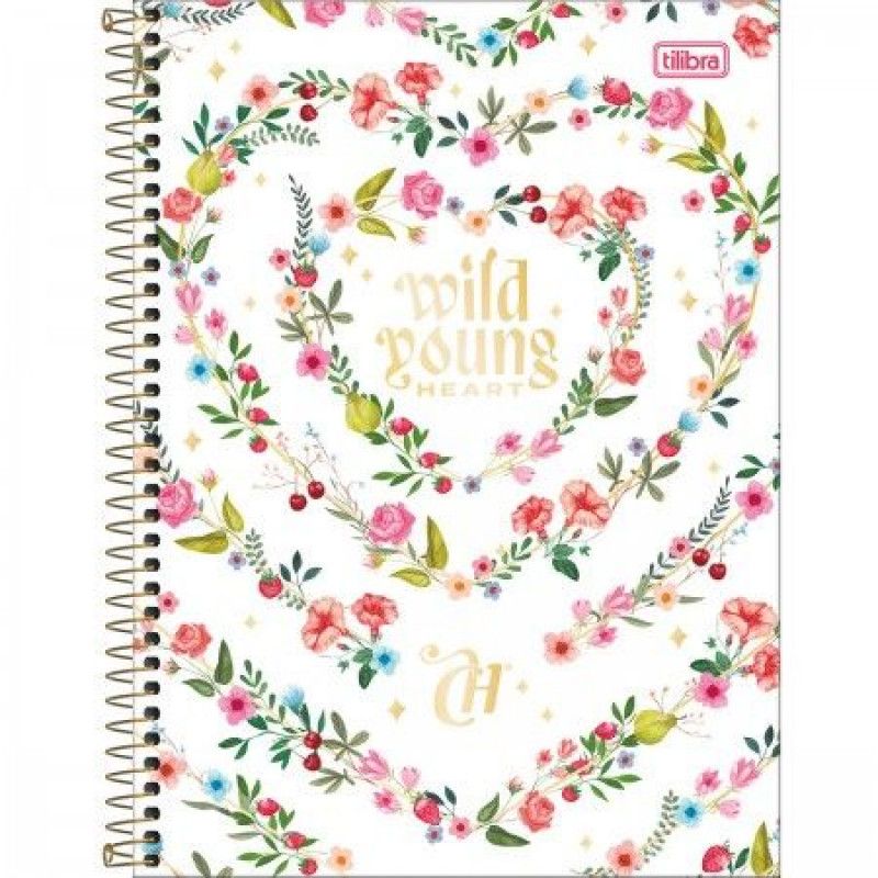 CADERNO 10 MATERIAS CAPA DURA 160 FOLHAS CAPRICHO TILIBRA - REF. 30846 - PACOTE COM 4 UNIDADES