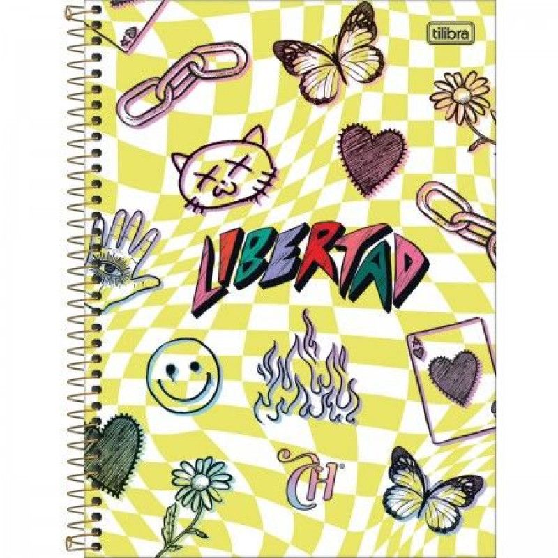 CADERNO 10 MATERIAS CAPA DURA 160 FOLHAS CAPRICHO TILIBRA - REF. 30846 - PACOTE COM 4 UNIDADES