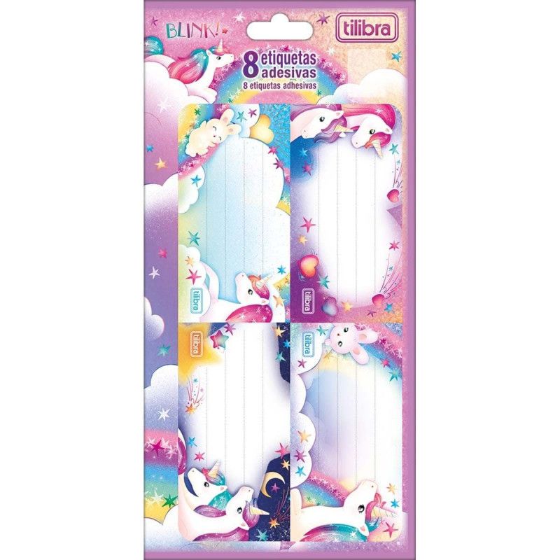 ETIQUETA ESCOLAR BLINK UNICORNIO C/8 - 30591 PACOTE COM 10 UN