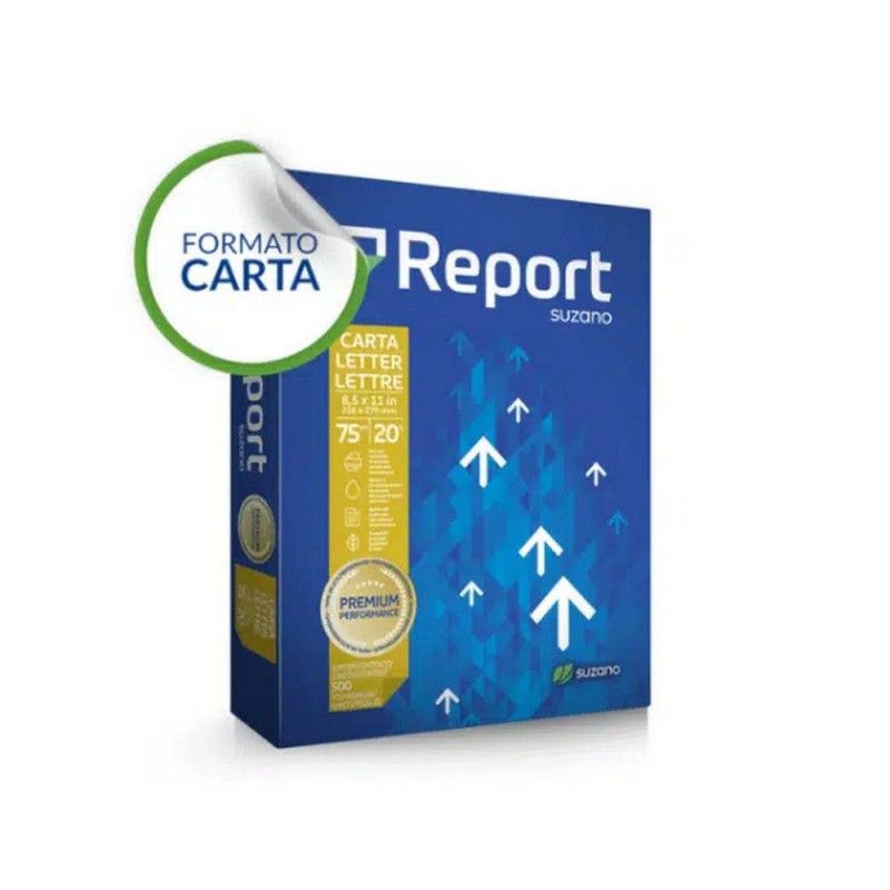 PAPEL SULFITE CARTA 75G COM 500 FOLHAS REPORT - 1 PACOTE