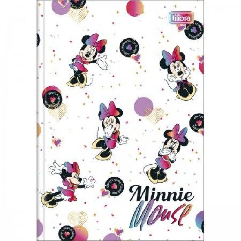 CADERNO BROCHURAO CAPA DURA 80 FOLHAS MINNIE - REF. 30886 - PACOTE COM 5 UNIDADES