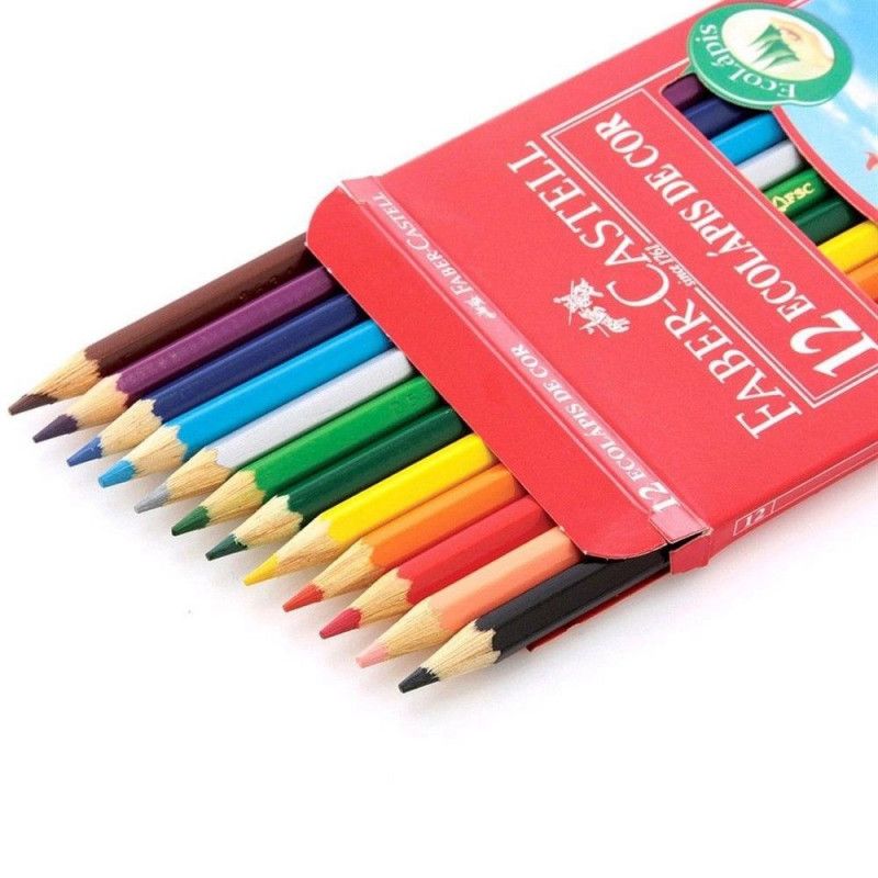 LAPIS 12 CORES LVM ECOLAPIS FABER-CASTELL - REF. 120112G - CAIXA COM 12 UNIDADES