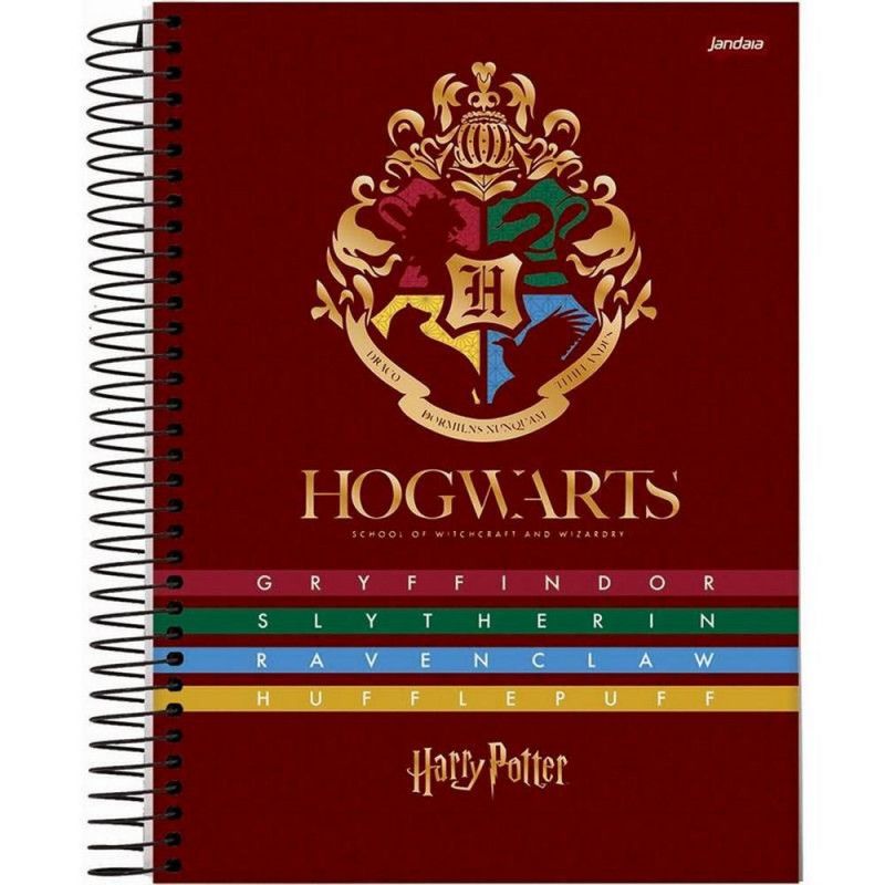 CADERNO 1 MATERIA CAPA DURA 96 FOLHAS HARRY POTTER - REF. 63599 - PACOTE COM 4 UNIDADES