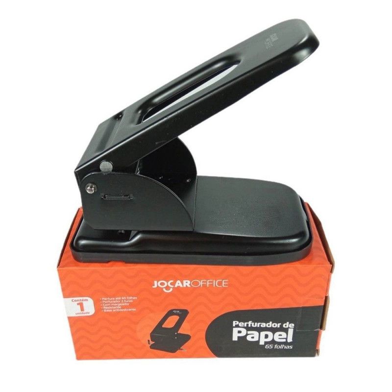 PERFURADOR 2 FUROS 65 FOLHAS JOCAR OFFICE - REF. 93069 - 1 UNIDADE