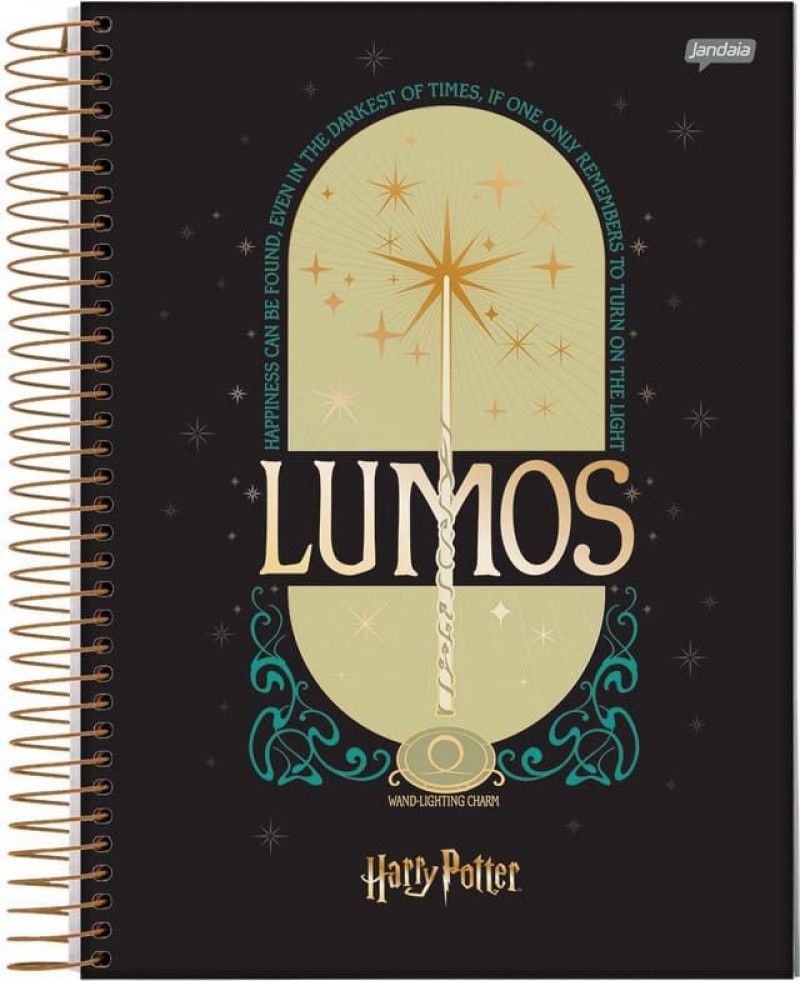 CADERNO 15 MATERIAS CAPA DURA 300FL HARRY POTTER JANDAIA - REF. 63602 - PACOTE COM 2 UNIDADES