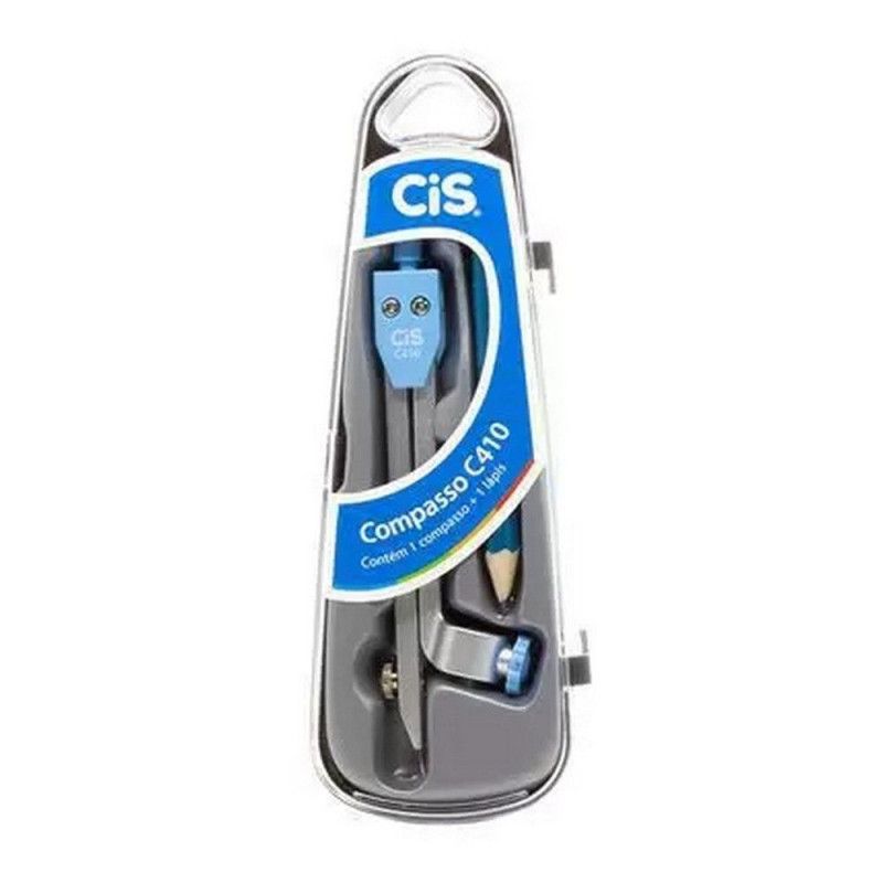 COMPASSO ESCOLAR C-410+LAPIS PRETO - REF. C-410 - 1 UNIDADE