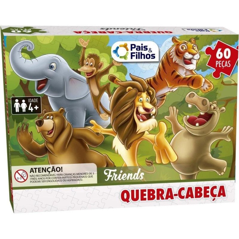 QUEBRA CABECA FRIENDS 60 PECAS PAIS E FILHOS - REF. 2971 - 1 UNIDADE
