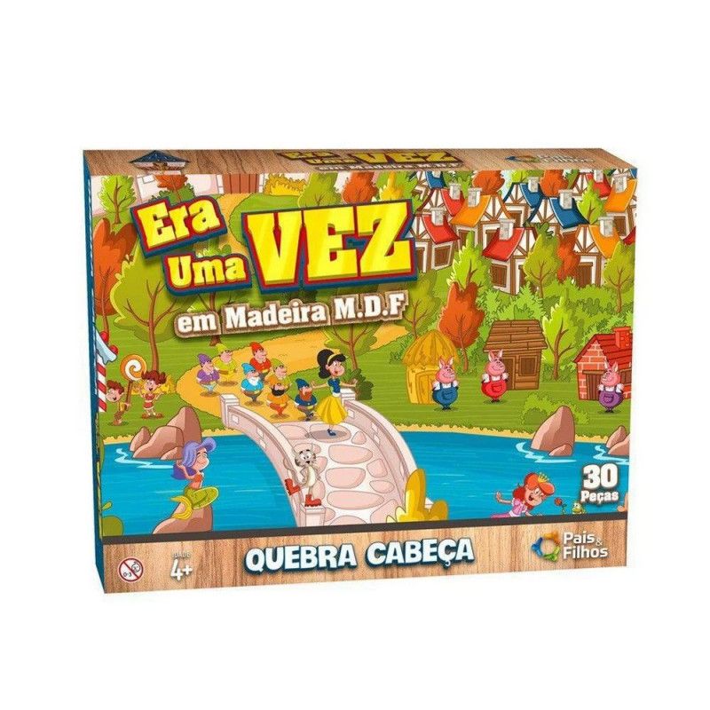 QUEBRA CABECA ERA UMA VEZ 30 PECAS MADEIRA - REF. 964 - 1 UNIDADE
