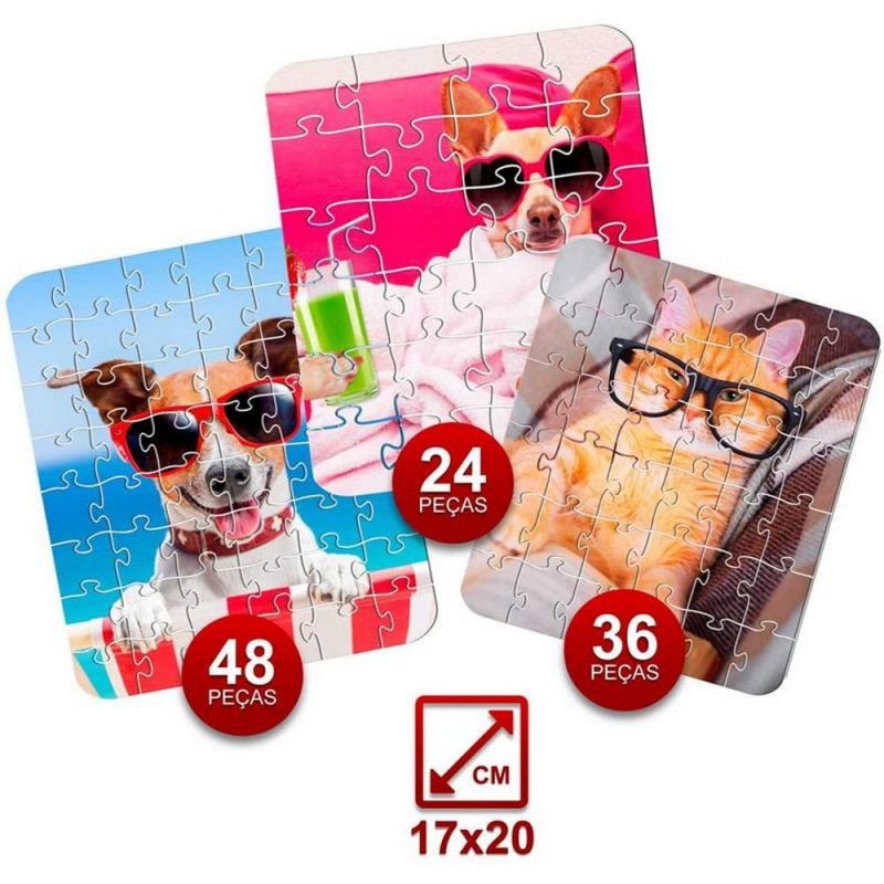 QUEBRA CABECA PROGRESSIVO PETS 24/36/48 PECAS PAIS E FILHOS - REF. 2979 - 1 UNIDADE