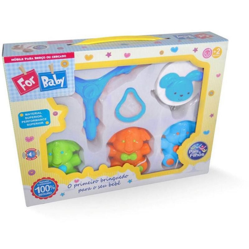 MOBILE ELEFANTINHO PARA CARRINHO BEBE PAIS E FILHOS - REF. 7798 - 1 UNIDADE