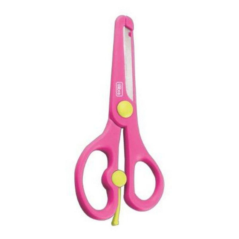 TESOURA ESCOLAR 14CM COM TRAVA VAI E VEM TILIBRA - REF. T418 - CAIXA COM 12 UNIDADES