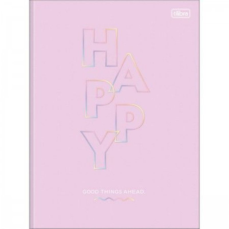 CADERNO BROCHURAO CAPA DURA 48 FOLHAS HAPPY TILIBRA - REF. 30589 - PACOTE COM 5 UNIDADES