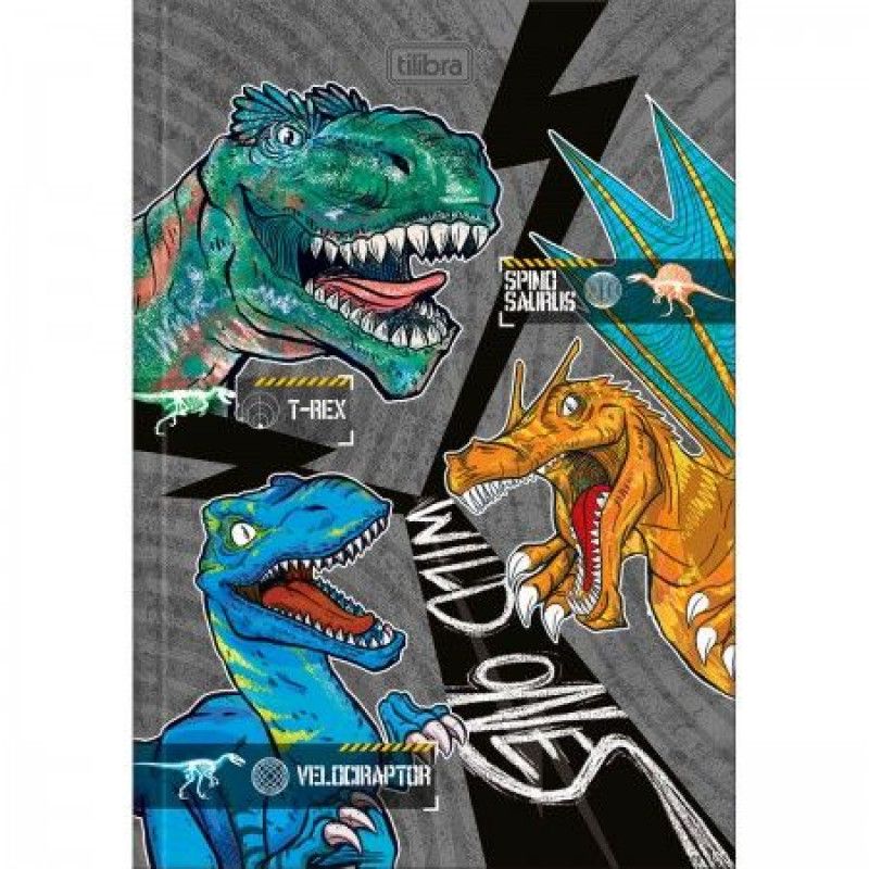 CADERNO BROCHURAO CAPA DURA 80 FOLHAS RAPTOR TILIBRA - REF. 30954 - PACOTE COM 5 UNIDADES