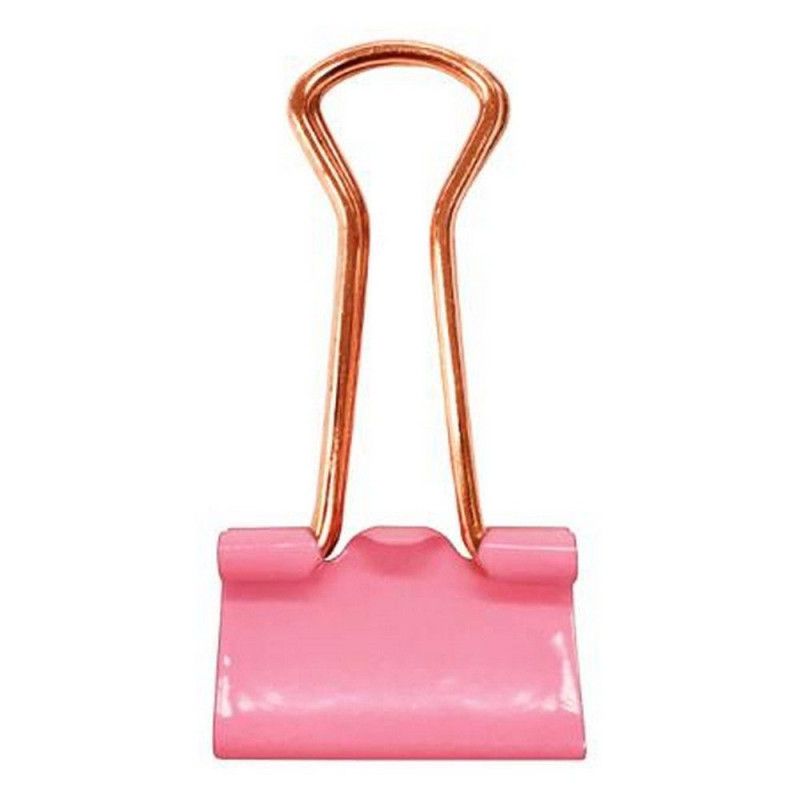PRENDEDOR DE PAPEL 19MM ROSA PASTEL TILIBRA - REF. 31578 - CAIXA COM 12 UNIDADES