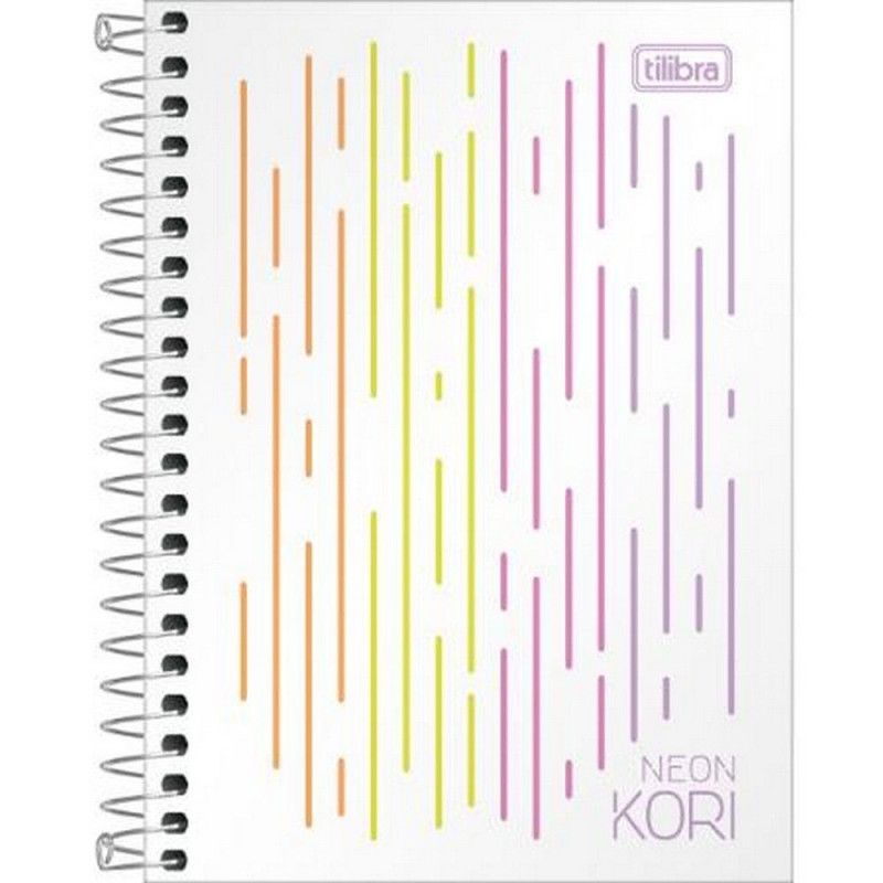 CADERNETA 80 FOLHAS ESPIRAL CAPA DURA NEON KOR TILIBRA - REF. 30278 - CAIXA COM 5 UNIDADES